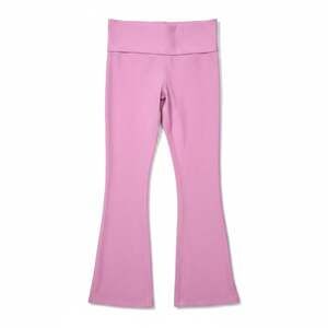 Beyond Yoga Foldover Flare Leggings Pink Large L High Waist Yoga Pants Bootcut